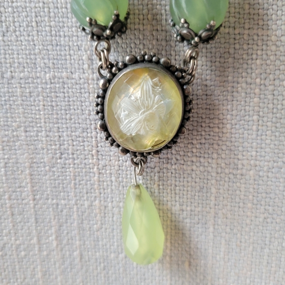 Rare STEPHEN DWECK 2002 Jade/Cat's Eye/Calcite/Pearls/Crystal Quartz/Sterling - Picture 10 of 15